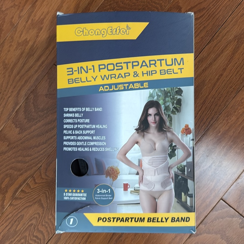3-in-1 Postpartum Adjustable Belly Wrap and Hip Belt‎